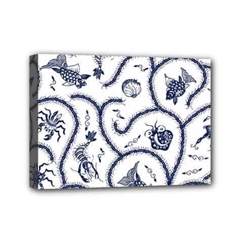 Fish Pattern Mini Canvas 7  X 5  by Simbadda