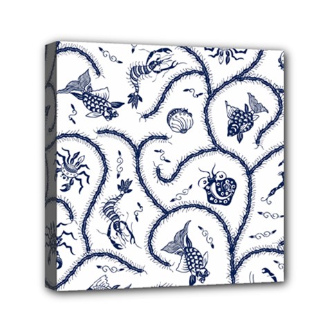 Fish Pattern Mini Canvas 6  X 6  by Simbadda