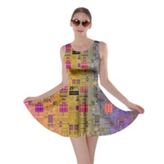 Circuit Board Pattern Lynnfield Die Skater Dress by Simbadda