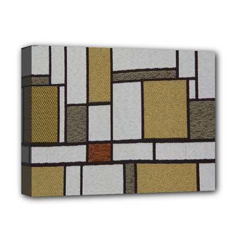 Fabric Textures Fabric Texture Vintage Blocks Rectangle Pattern Deluxe Canvas 16  X 12   by Simbadda