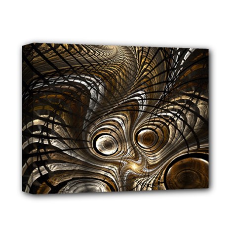 Fractal Art Texture Neuron Chaos Fracture Broken Synapse Deluxe Canvas 14  X 11  by Simbadda