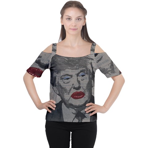 Transgender President    Women s Cutout Shoulder Tee by Valentinaart