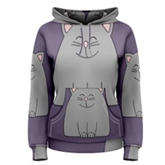 Cat Minimalism Art Vector Women s Pullover Hoodie by Simbadda