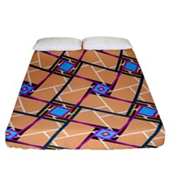 Overlaid Patterns Fitted Sheet (california King Size) by Simbadda