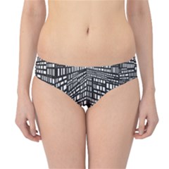 Recursive Subdivision Between 5 Source Lines Screen Black Hipster Bikini Bottoms by Simbadda