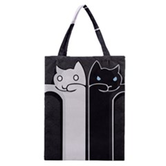 Texture Cats Black White Classic Tote Bag by Simbadda