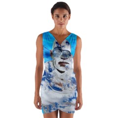 Swimming Angel Wrap Front Bodycon Dress by Valentinaart