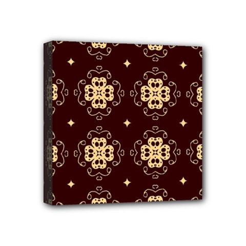 Seamless Ornament Symmetry Lines Mini Canvas 4  X 4  by Simbadda