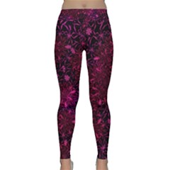 Retro Flower Pattern Design Batik Classic Yoga Leggings by Simbadda