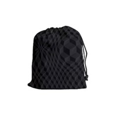 Pattern Dark Texture Background Drawstring Pouches (medium)  by Simbadda