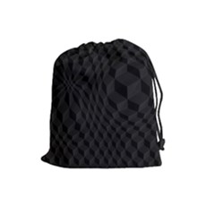 Pattern Dark Texture Background Drawstring Pouches (large)  by Simbadda