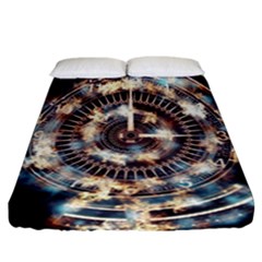 Science Fiction Background Fantasy Fitted Sheet (california King Size) by Simbadda