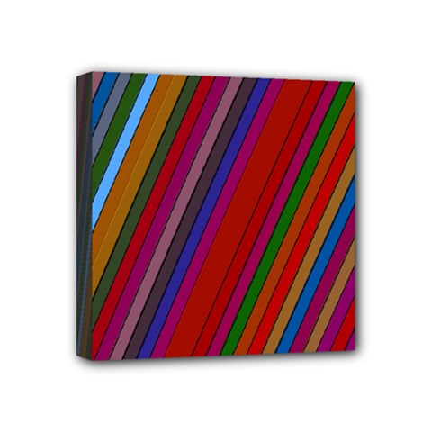 Color Stripes Pattern Mini Canvas 4  X 4  by Simbadda