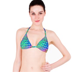 Background Texture Pattern Colorful Bikini Top by Simbadda