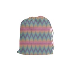 Pattern Background Texture Colorful Drawstring Pouches (medium)  by Simbadda