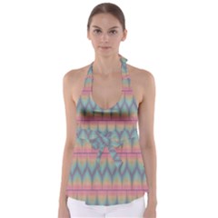 Pattern Background Texture Colorful Babydoll Tankini Top by Simbadda