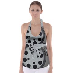 Turntable Record System Tones Babydoll Tankini Top by Simbadda