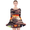 Africa Long Sleeve Velvet Skater Dress View1