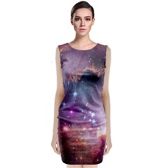 Small Magellanic Cloud Sleeveless Velvet Midi Dress by SpaceShop