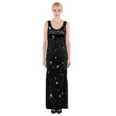 Extreme Deep Field Maxi Thigh Split Dress by SpaceShop