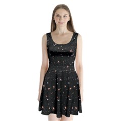 Extreme Deep Field Split Back Mini Dress  by SpaceShop