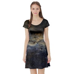 Propeller Nebula Short Sleeve Skater Dress by SpaceShop