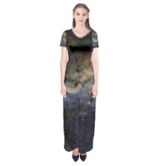 Propeller Nebula Short Sleeve Maxi Dress by SpaceShop