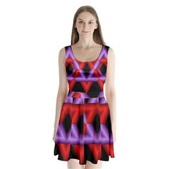 Star Of David Split Back Mini Dress  by Simbadda