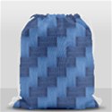 Blue pattern Drawstring Bag (Small) View1