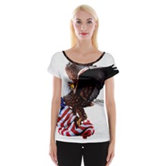 Independence Day United States Women s Cap Sleeve Top by Simbadda