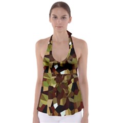 Crystallize Background Babydoll Tankini Top by Simbadda