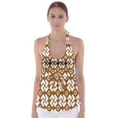 Art Abstract Background Pattern Babydoll Tankini Top by Simbadda