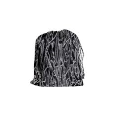 Gray Background Pattern Drawstring Pouches (small)  by Simbadda