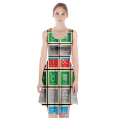 Set Of The Twelve Signs Of The Zodiac Astrology Birth Symbols Racerback Midi Dress by Amaryn4rt