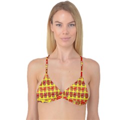 Funny Faces Reversible Tri Bikini Top by Amaryn4rt