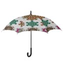 A Set Of 9 Nine Snowflakes On White Hook Handle Umbrellas (Small) View3