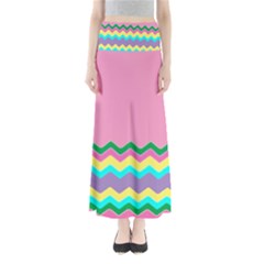 Easter Chevron Pattern Stripes Maxi Skirts by Amaryn4rt