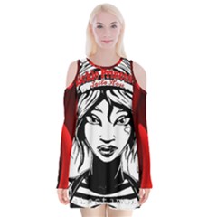Sickle Cell Is Me Picsart 1482705574799 Velvet Long Sleeve Shoulder Cutout Dress by shawnstestimony