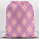 Plaid pattern Drawstring Bag (Large) View1
