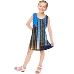 Two Abstract Architectural Patterns Kids  Tunic Dress by Simbadda