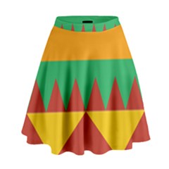 Burger Bread Food Cheese Vegetable High Waist Skirt by Simbadda