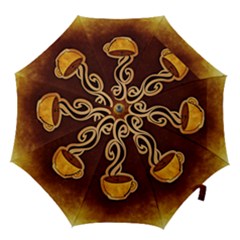 Coffee Drink Abstract Hook Handle Umbrellas (medium) by Simbadda