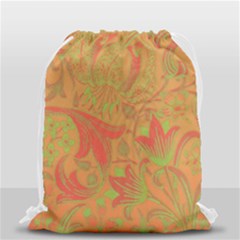 Floral Pattern Drawstring Bag (small) by Valentinaart