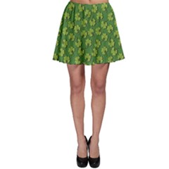 Green Clover Pattern For St Patricks Day Skater Dress by CoolDesigns