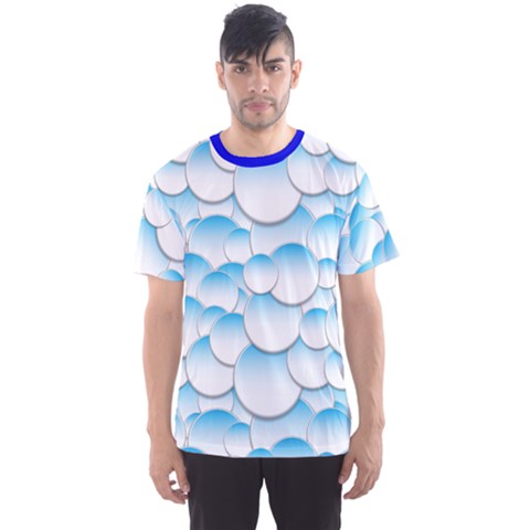 Blue Pattern Paper Disk Design Men s Sport Mesh Tee by CoolDesigns