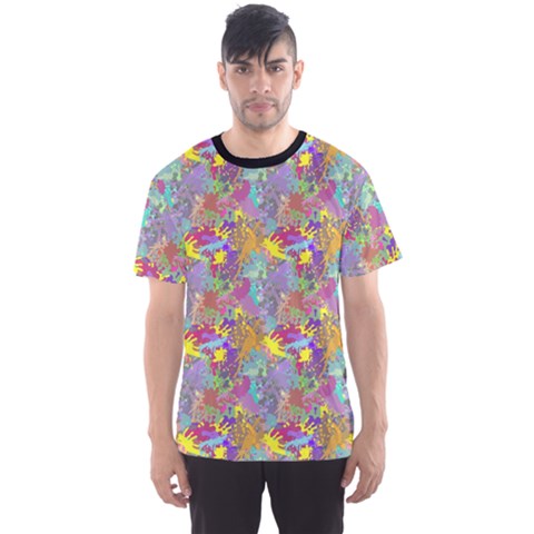 Colorful Watercolor Floral Pattern Elegant Flowers Men s Sport Mesh Tee by CoolDesigns