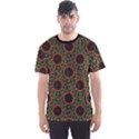 Colorful Flower Pattern Texture Men s Sport Mesh Tee View1