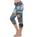 Colorful Aquatic Life Wall Mural Capri Yoga Leggings View2