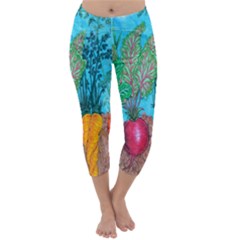 Mural Displaying Array Of Garden Vegetables Capri Winter Leggings  by Simbadda
