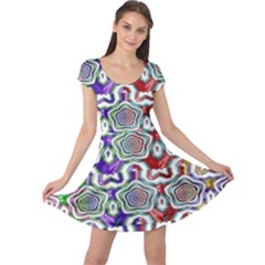 Digital Patterned Ornament Computer Graphic Cap Sleeve Dresses by Simbadda